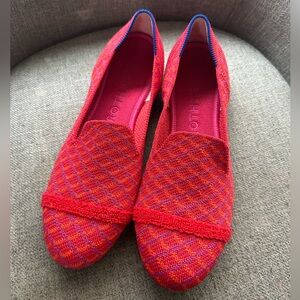 Rothy’s the loafer pomegranate grid slip on shoes
